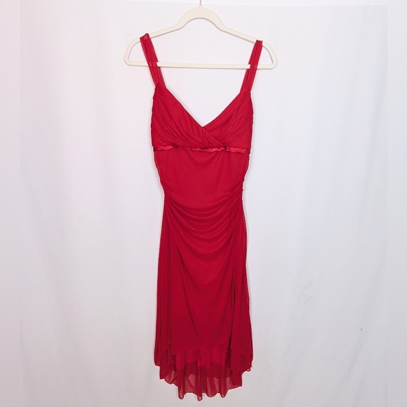 Vintage Y2K 90s Ruby Rox XL Midi Dress Draped Ruched Sexy Event Babydoll - Picture 1 of 10